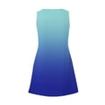 thumbnail image 5 of Difdany Women's Casual Sundress With Pockets Summer Boho Beach Dress Gradient Blouses For Women T-Shirts Dress V Neck Loose Tank Dresses Sky Blue 2XL, 5 of 6