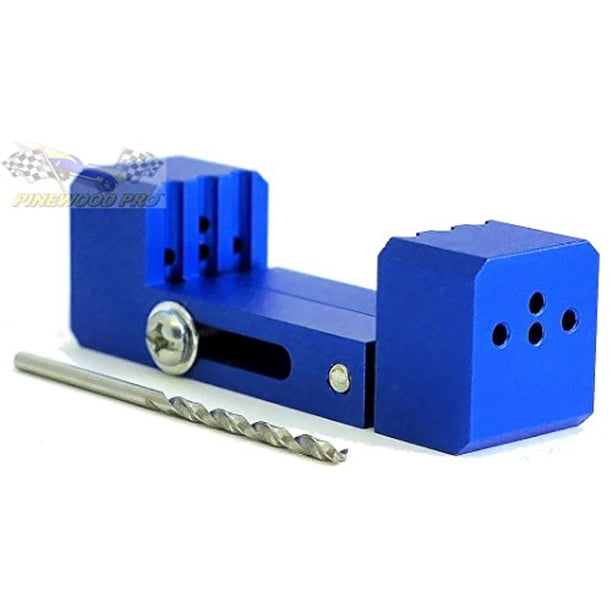Herramienta de perforación PRO para usar en carros Derby de madera de pino - Agujeros de eje recto - Agujeros de eje de 2,5 grados - Agujero de rueda elevado Pinewood Pro 628586261488
