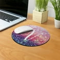 thumbnail image 5 of WIRESTER 7.88 in Round Mouse Pad with Non-Slip Rubber Base for Computers, Laptop, Office & Home - Gliter Pink Blue V, 5 of 5