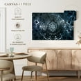 thumbnail image 5 of Elephant Stock Mesmeric Mandala Wall Art - Horizontal Canvas Wall Art - Living Room Wall Decor - Decor Elements Canvas - Gray And Blue Decor - 12" x 8", 5 of 8