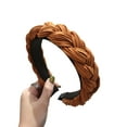 thumbnail image 2 of SPRING PARK Knotted Braid Headbands for Women Girls, Cross Knot Braid Hair Hoop Fashion Cross Knot Hair Bands with Solid Colors, 2 of 7