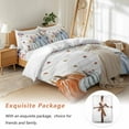 thumbnail image 7 of Autumn Pumpkins Bedding Duvet Cover Set King Size 4 Pieces Fallen Maple Leaf Thanksgiving Harvest Wood Bedding Set with Zipper Closure, 1 Comforter Cover 92x106 Inches 1 Flat Sheet & 2 Pillow Cases, 7 of 7
