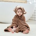 thumbnail image 4 of Dream Lifestyle Hooded Towel, Kids Hooded Beach Swimming Poncho Animal Pattern Children Bath Towel Wrap for Boys Girls Beach Pool Towel, Soft Absorbent Coral Fleece Kids Towel Oversized 55"x30", 4 of 7