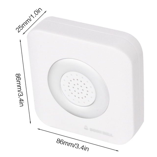 Timbre con Cable, Timbre de Puerta con 4 Núcleos Musical Dingdong, Alarma de Campana de Puerta DC 12V para Sistema de Control de Acceso de Oficina Hogar EOTVIA NO
