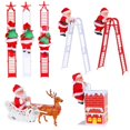 thumbnail image 2 of Electric Climbing Santa with Music Santa Claus Rope Ladder Xmas Plush Doll Toy Figure Christmas Ornament for Holiday Decor, 2 of 5
