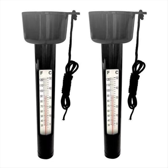 Pack of 2 Outside Garden Pond Floating Water Thermometers 0-50 ℃ G2293