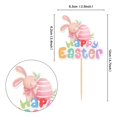 thumbnail image 2 of Ercadio 24 toppers para cupcakes de Pascua con conejito feliz, 2 of 9