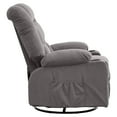 thumbnail image 6 of Sesslife Swivel Rocker Recliner Chair, Ergonomic Lounge Chair with 3D Kneading Massage and Heating, Single Sofa Chair with Side Pockets and USB Port, Heavy Duty Reclining Chair for Living Room, Gray, 6 of 8