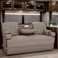 thumbnail image 2 of Qualitex De Leon Console SL RV Sofa Bed, 68" Wide, Ulitmate Leather, Light Antelope, 2 of 10
