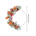 thumbnail image 3 of Fall Wreath for Front Door, Autumn Artificial Leaf Wreath with Metal Ring, Thanksgiving Harvest Hanging Ornament for Wall Home Fall Decor, 3 of 7