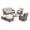 Brown/Beige, variant on Jentlehouse 6-Piece Outdoor Patio Furniture Set with Swivel Chairs and Sofa,Hige Back Deep Seat Outdoor Conversation Set for Poolside Backyard Balcony