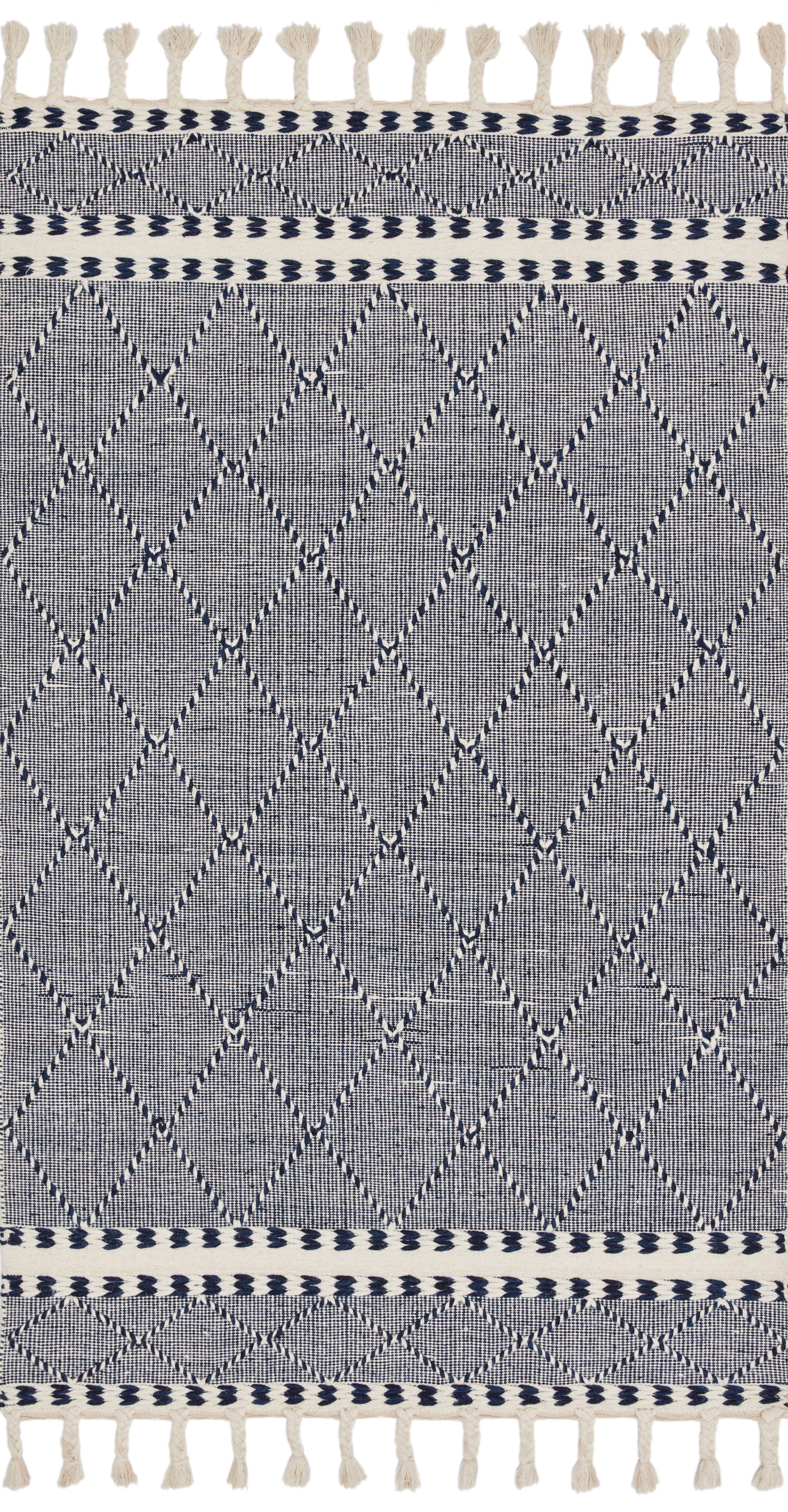 Loloi Sawyer SAW-02 Navy Geometric Area Rug 9'-3" x 13'