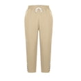thumbnail image 6 of ShiShine Capris Pants for Women Trendy Summer Shorts Side Hollow Pant with Pockets, 6 of 7