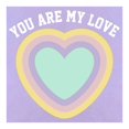 thumbnail image 3 of Playera George Talla 8 Manga Corta Estampado Corazón You are my Love Lila, 3 of 3