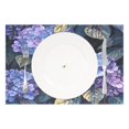 thumbnail image 2 of Ryvnso Placemats Set of 4 Hydrangeas Flowers Leaves Dining Mats Heat-Resistant Non-Slip Washable Table Mat, 2 of 8