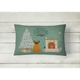 thumbnail image 2 of Carolines Treasures CK7678PW1216 Fawn Boxer Christmas Everyone Canvas Fabric Decorative Pillow 12H x16W multicolor, 2 of 4