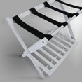 thumbnail image 4 of Wooden Luggage Rack with Upper and Lower Shelf, White, 4 of 10