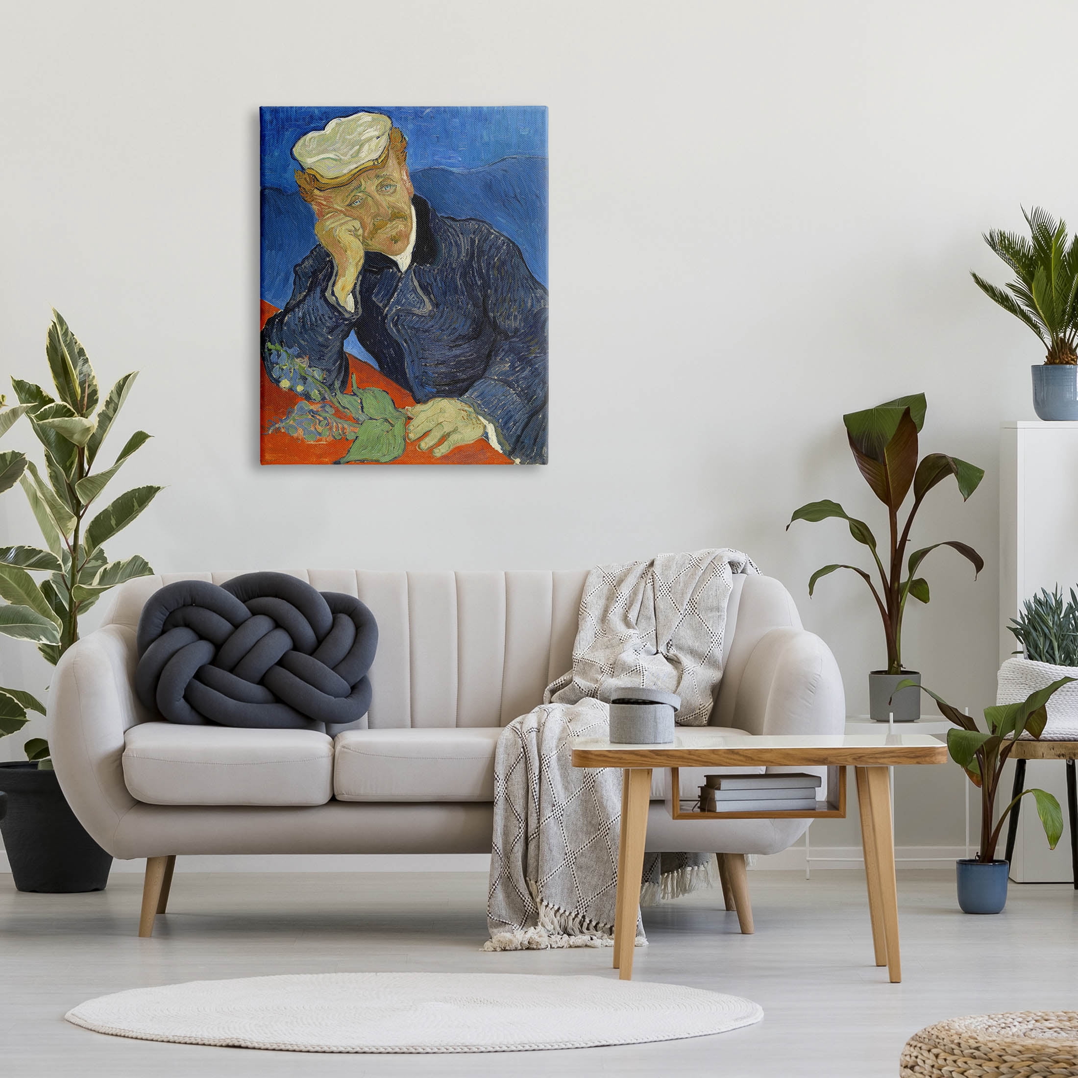 Dr Paul Gachet Van Gogh Portrait Botanical & Floral Painting Gallery Wrapped Canvas Print Wall Art