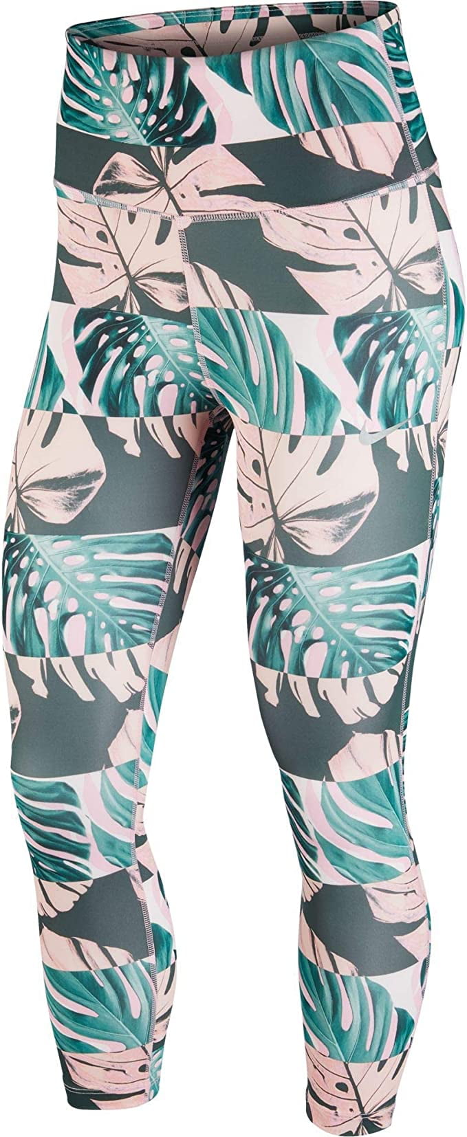 Nike Dry Women's Botanical Print Fast Crop Tight fit Leggings CJ2162 654  Size Small 