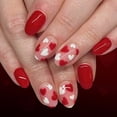 thumbnail image 1 of 24 Pcs Ongles Autocollants en Forme de Cœur Saint-Valentin Faux Ongles Blancs French Tip Design d'Ongles Motif Cœur Rouge Couverture Complète Ongles Autocollants Réutilisables Ongle de Doigt Artificiel pour Femmes Saint-Valentin Bricolage Manucure Décoration, 1 of 9