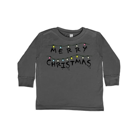 

Inktastic Merry Christmas with Strange Lights Gift Toddler Boy or Toddler Girl Long Sleeve T-Shirt