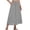 Light Gray, variant on Women's Casual Fashion Solid Color Big Hem Skirt with Elastic Waist and Loose Side Pockets, Pleated Half-body Design for Everyday Wear, Flowy A-Line Bohemian Style,Light Gray S