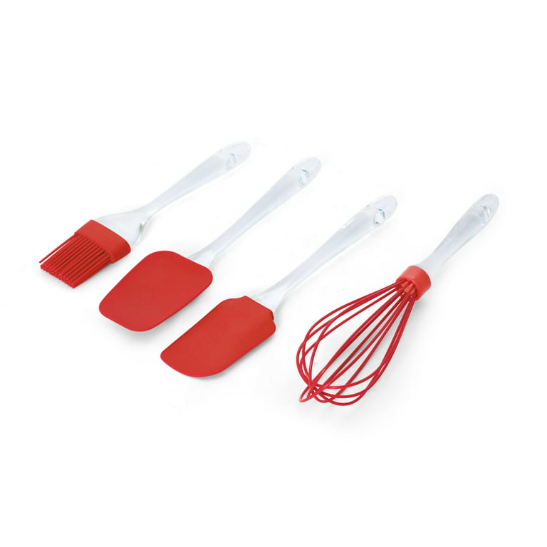 Farberware 4-piece Whisk, Spatula, Spoon Spatula and Basting Brush