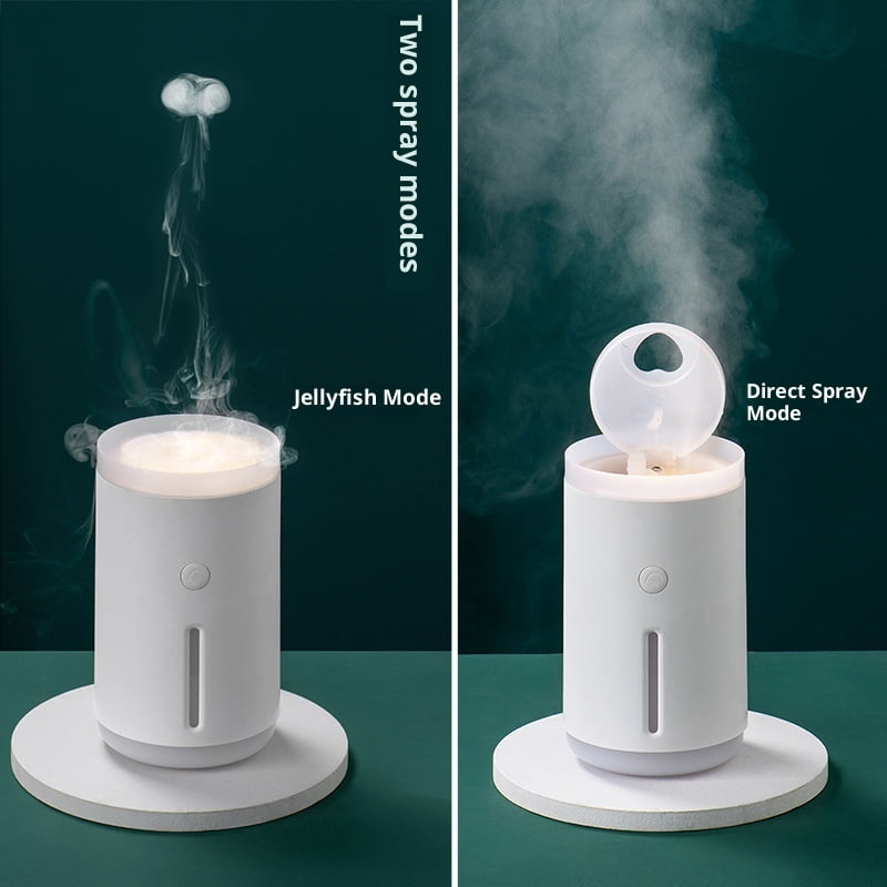 Mini Humidifier, USB Power Supply, Suitable for Study Room, Bedroom, Baby Room, Office, Car, Air Humidifier, Can Be Used for Facial Moisturizing (White)