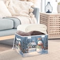 thumbnail image 5 of Cute Snowman Outside Cabin Christmas Foldable Storage Bins with Lids Handles Collapsible Storage Containers Tote Boxes 16.5 x 12.6 x 11.8 inches, 5 of 7