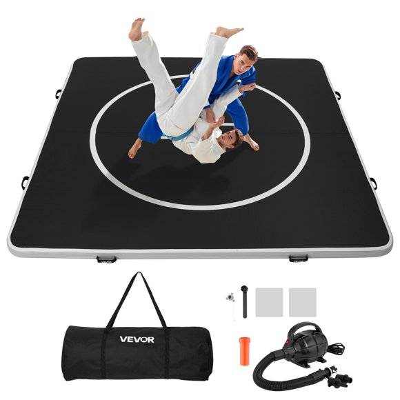 VEVOR Inflatable Wrestling Mat Martial Arts Mat 10x10 ft Gymnastics MMA Jiu Jitsu Mat