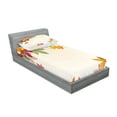 thumbnail image 2 of Ambesonne Fall Fitted Sheet & Pillow Sham Set, Maple Leaves Pastel Art, Twin, Multicolor, 2 of 2