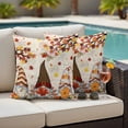 thumbnail image 4 of Fall Gnomes Outdoor Waterproof Pillow Covers, Thanksgiving Maple Leaf Rustic Pumpkin Decorative Square Throw Pillowcase Sofa Cushion Sham for Patio/Couch/Chair, 20"x20" 2 Pack, 4 of 8