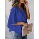 thumbnail image 3 of Tops fruncidos para mujer NikouMX Blusa casual V Manga corta M, 3 of 6
