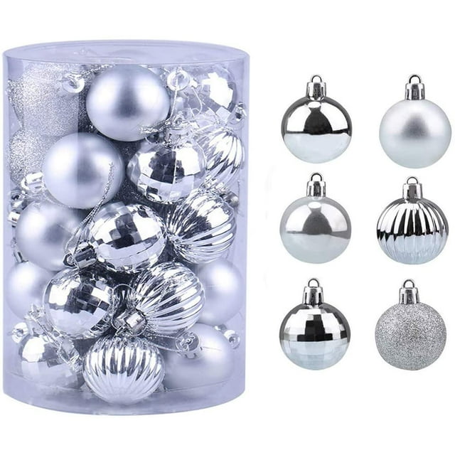Christmas Tree Balls 34 Pieces Christmas Ball Set Christmas Decorations Tree Balls Tree Decorations For Christmas Matt, Glittering Decoration Balls For Hanging Up Door Decorations Christmas Tree