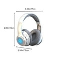 thumbnail image 3 of LACKUST Over-Ear Wireless Gaming Headphones Bluetooth 5.2, Low Latency, 20-Hour Battery, Foldable White Headset with Mic, Multi-Mode (Bluetooth/AUX/SD), Comfortable, Fast Charge, 3 of 8