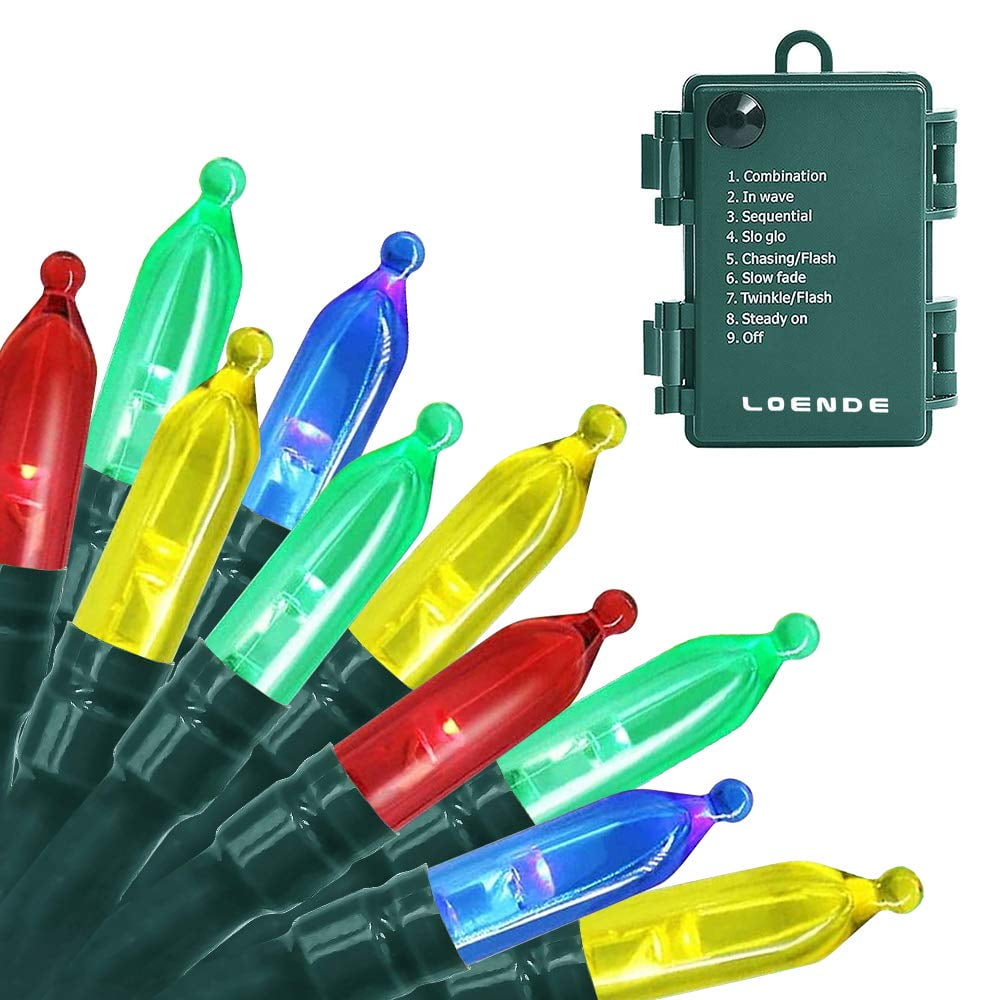 Loende Multicolor Mini 50 LED Battery Operated String Lights Christmas