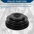 thumbnail image 4 of Polea del cigüeñal para Chevy Big Block 396 427 454 Polea de 3 ranuras LWP Long Water Pump Duradera de Hierro 1 Pc Negra, 4 of 6