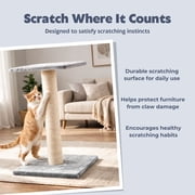 TRIXIE Espejo 27 Sisal Cat Scratching Post with Plush Platform, Gray