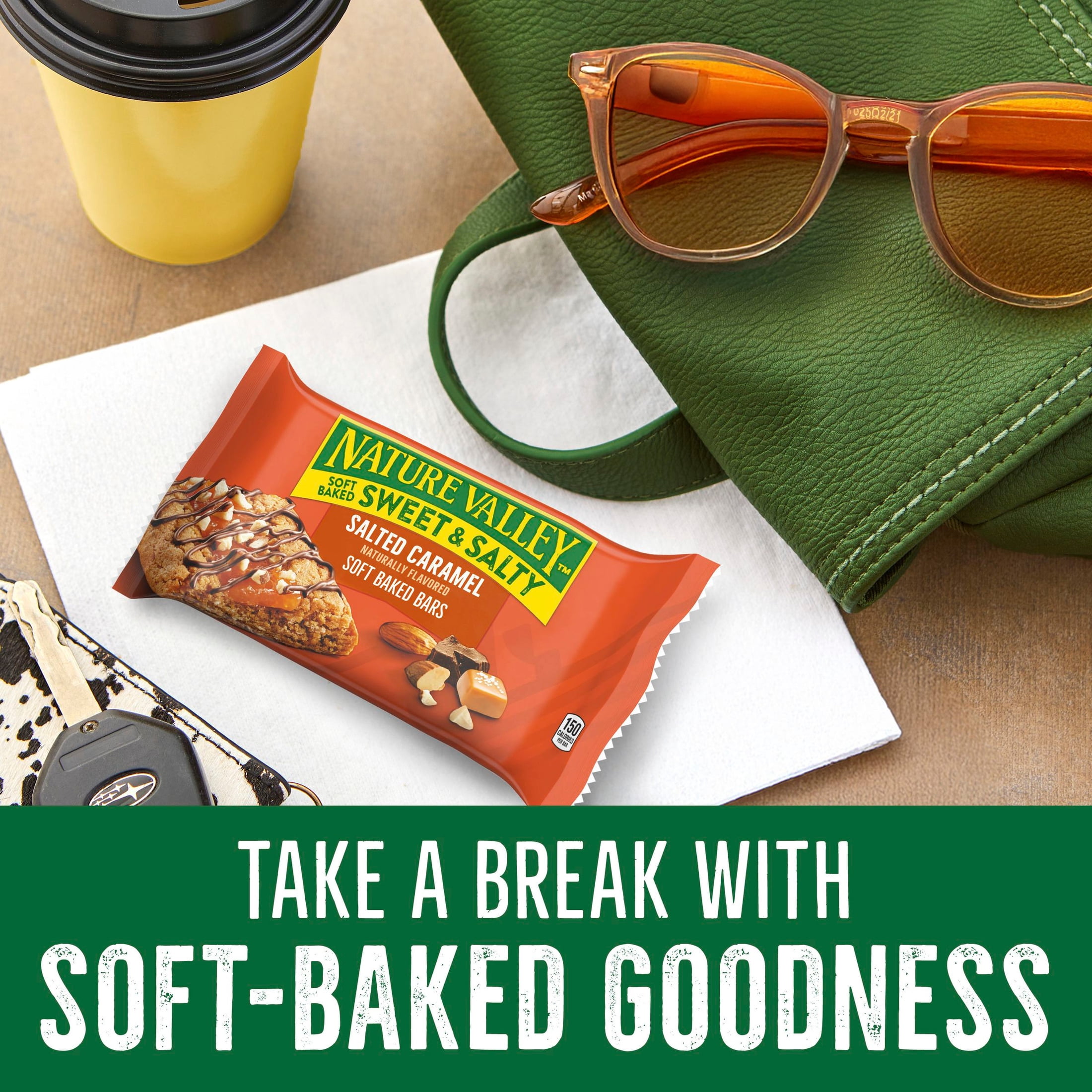 (8 pack) Nature Valley Soft Baked Sweet and Salty Bars, Salted Caramel, Whole Grain, 5 Bars, 6.2 oz