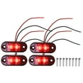 thumbnail image 1 of Unique Bargains Front Rear Side Marker Light 2 LED for Truck Camper Van Lorry RV Plastic Red (Set of 4), 1 of 7