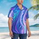 thumbnail image 3 of Fotbe Swirl Blue And Purple Camisa Hawaiana para Hombre Unisex – Camisa Casual de Verano con Botones de Manga Corta de Algodón y Lino,Large, 3 of 7