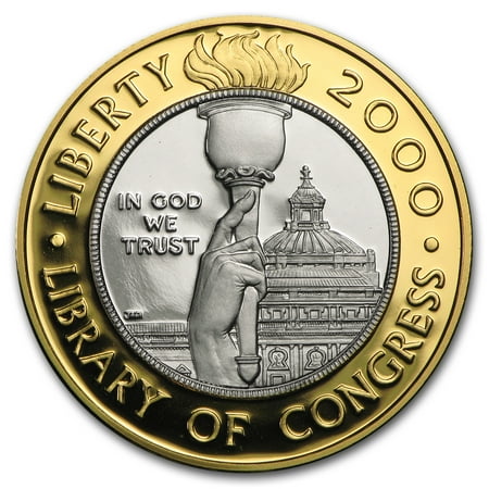 Gold Plated Commemorative Coin - 2000-W Gold/Platinum $10 Commem Library of Congress Pf (Box/COA)