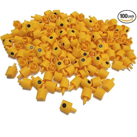 Yellow Lego Thin Cap Aerosol Art Spray Paint Nozzles - Pack of 100