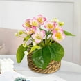 thumbnail image 6 of OCCOA Small Fake Plants Mini Artificial Faux Plants Indoor with Flowers Spring Decorations for Home Room Farmhouse Desk House Bathroom Decor,Pink, 6 of 7