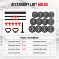 thumbnail image 2 of Signature Fitness Adjustable Dumbbell Set, Portable Design with Changeable Weight Plates and Non-Slip Handles for Home Gym Workouts, 2 of 7