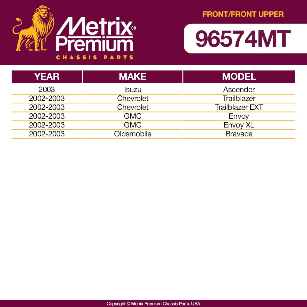Metrix Premium Chassis Parts - 4 PC Front L/R Sway Bar Stabilizer End Link & Front Upper L/R Ball Joint Kit Fits 03 Isuzu Ascender, 02-03 Chevrolet Trailblazer, 02-03 GMC Envoy, K6666, K6665, K6664