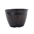 thumbnail image 3 of 2Pcs Rustic Style Barrel Flower Large Planter Plant Pot, 3 of 8