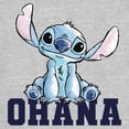 thumbnail image 2 of Junior's Lilo & Stitch Watercolor Ohana Graphic Tee Athletic Heather Small, 2 of 3