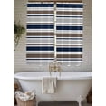thumbnail image 4 of Grey Navy Blue Striped Living Room Curtains 2 Panel, Farmhouse Stripes Modern Abstract Art Cafe Window Treatment, Extra Long Farmhouse Bedroom Bathroom Kitchen Curtains Drapes 104"x72", 4 of 6