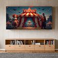 thumbnail image 4 of Red White Striped Tent Circus Banner Clown Decoration Carousel Vintage Design for Children's Party Event Celebration, 4 of 9